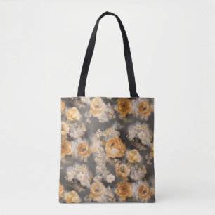 monochrome Wasserfarbe goldene dekorative Blumen a