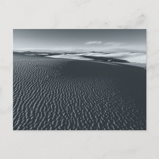 Monochrome weiße Sandlandschaft Postkarte (Vorderseite)