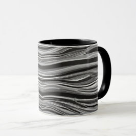 Monochrome Wellen Tasse