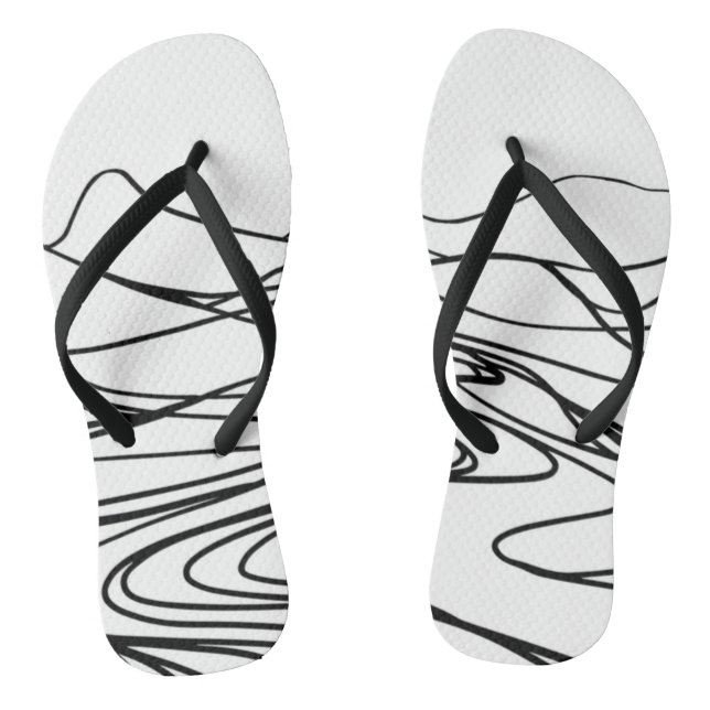 Monochrome Zen Ruhe Männer Flip Flops (Fußbett)