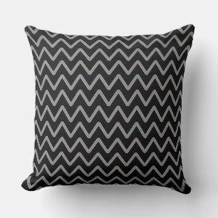 Monochrome Zickzack Kissen