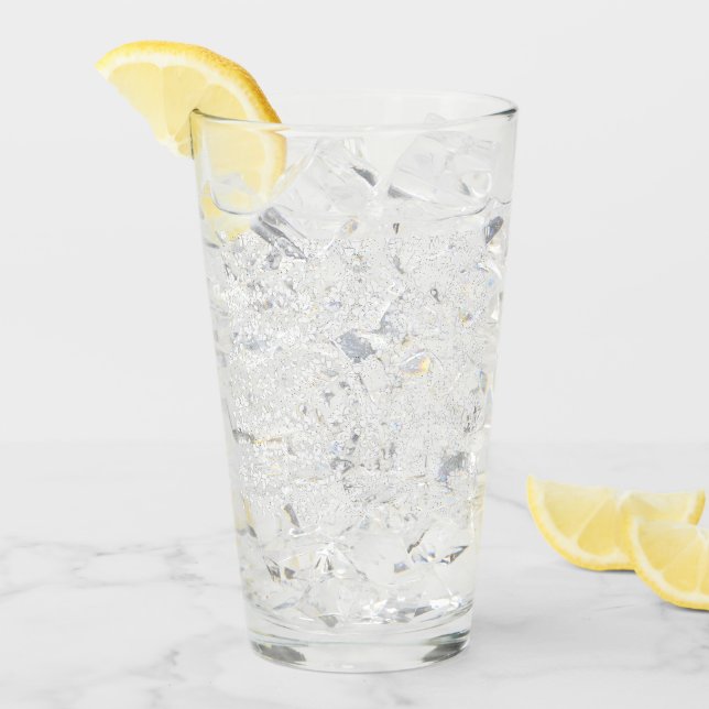 Monochromes Blumenmuster – Elegante nahtlose Kunst Glas (Vorderseite Ice)