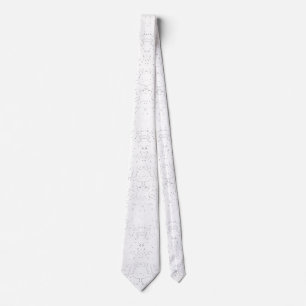 Monochromes Blumenmuster – Elegante nahtlose Kunst Krawatte