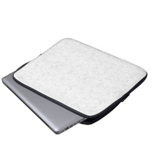 Monochromes Blumenmuster – Elegante nahtlose Kunst Laptopschutzhülle