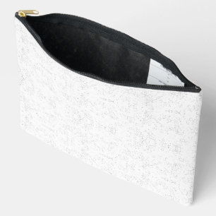 Monochromes Blumenmuster – Elegante nahtlose Kunst Zubehörtasche