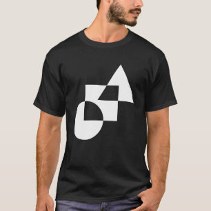Monochromes geometrisches Mosaik-T-Shirt T-Shirt