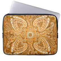 Monochromes goldenes Paisleymuster
