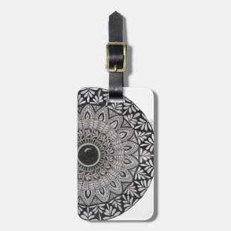 Monochromes Mandala-Design-Gepäckanhänger Gepäckanhänger