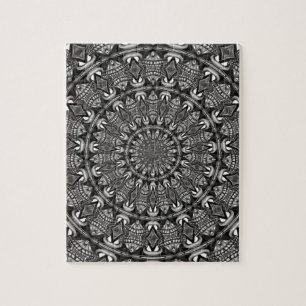 Monochromes Mandala Puzzle