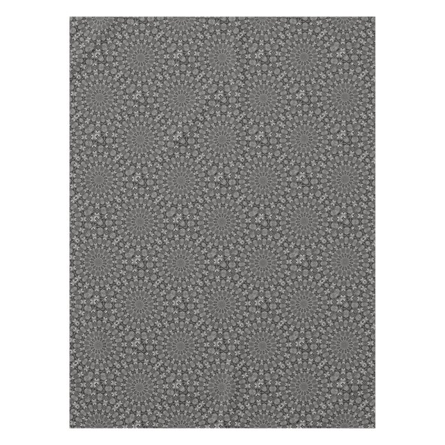 Monochromes Mandala Tischdecke (Vorderseite)
