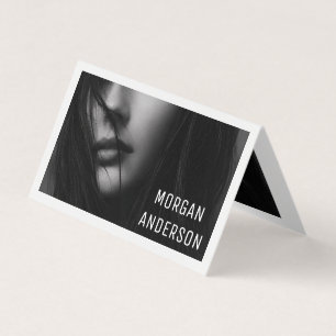 Monochromes Porträt Minimalist Professional Geschä Visitenkarten