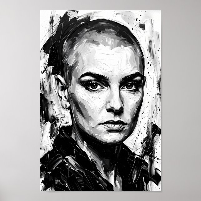 Monochromes Poster mit wildem Geist (Vorne)