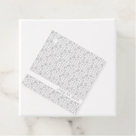 Monochromes schwarzes geometrisches Wirbelmuster Geschenkanhänger