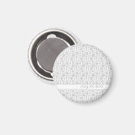 Monochromes schwarzes Muster mit geometrischen Sch Magnet