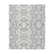 monochromes symmetrisches Doodle-Mandala Schwarz &