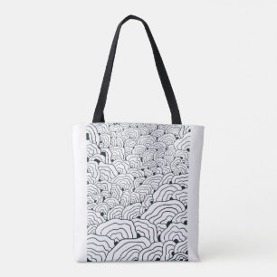 Monochromes Wellenmuster, moderne abstrakte Linien