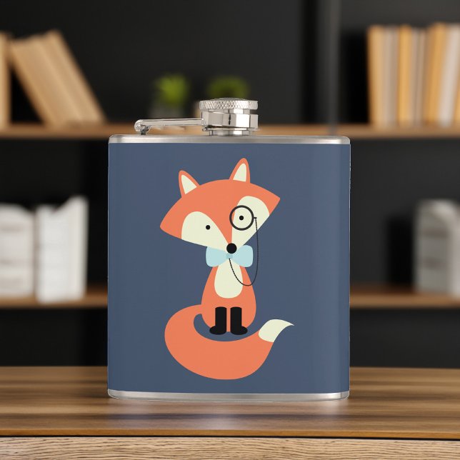 Monocle Hipster Red Fox Flachmann (Von Creator hochgeladen)