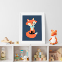 Monocle Hipster Red Fox