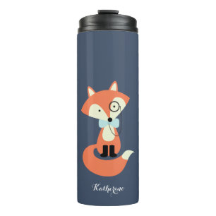 Monocle-Hipsterroter Fox Thermosbecher