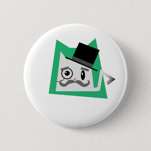 Monocle-Katze Button