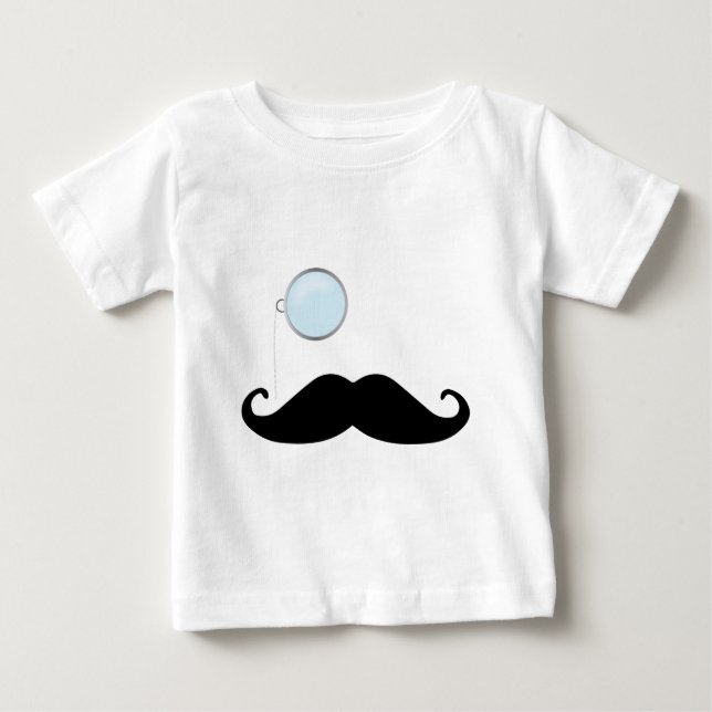 Monocle Mustache Baby T-shirt (Vorderseite)