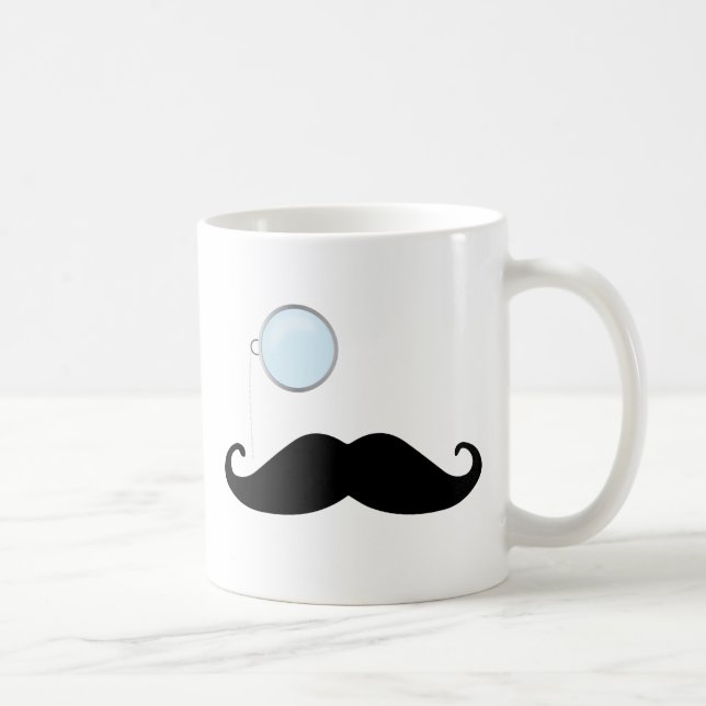 Monocle-Schnurrbart Tasse (Rechts)