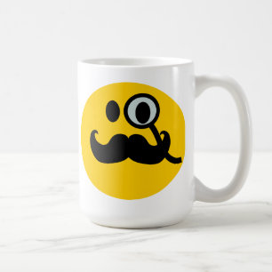 Monocle u. Schnurrbart kundengerechtes backgrnd) Kaffeetasse