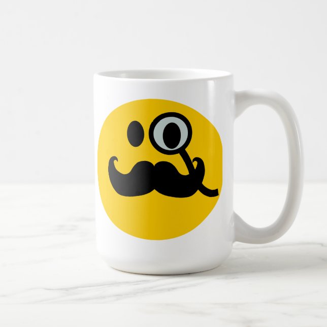 Monocle u. Schnurrbart kundengerechtes backgrnd) Kaffeetasse (Rechts)