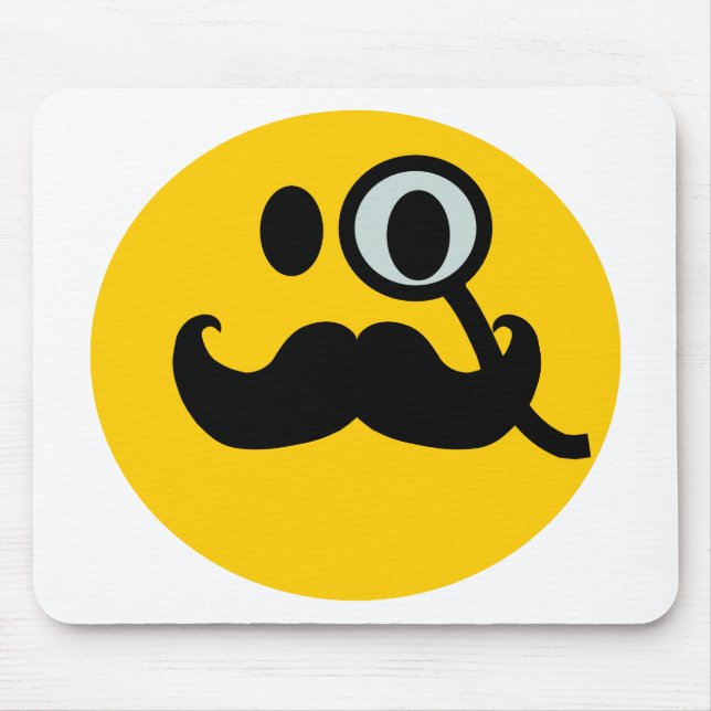 Monocle u. Schnurrbart kundengerechtes backgrnd) Mousepad (Vorne)