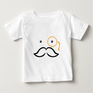 Monocle und Mustache Baby T-shirt