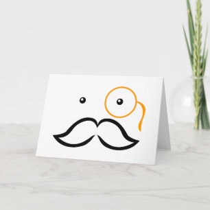 Monocle und Mustache Karte