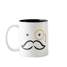 Monocle und Mustache
