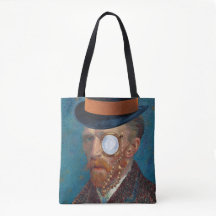 Monocle Van Gogh in der Top Hat Tote Tasche