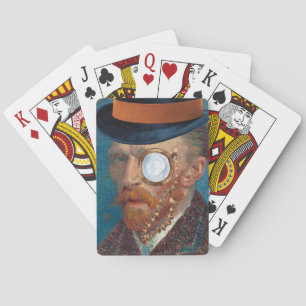 Monocle Van Gogh in Top Hut spielen Karten Spielkarten