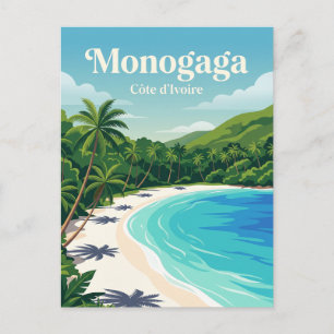 Monogaga Beach Elfenbeinküste Postkarte