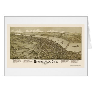 Monogahela Stadt, panoramische Karte PAs - 1902