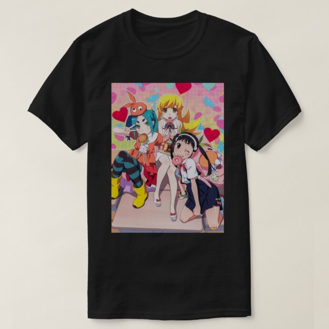 Monogatari Series - Shinobu, Otsugi _amp_ Mayoi T-Shirt (Design vorne)
