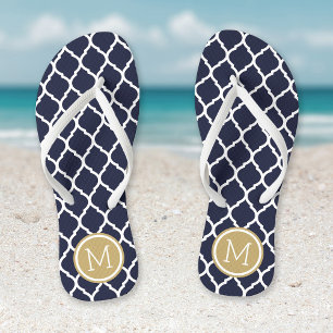 Monografie der marokkanischen Marine und Gold Flip Flops