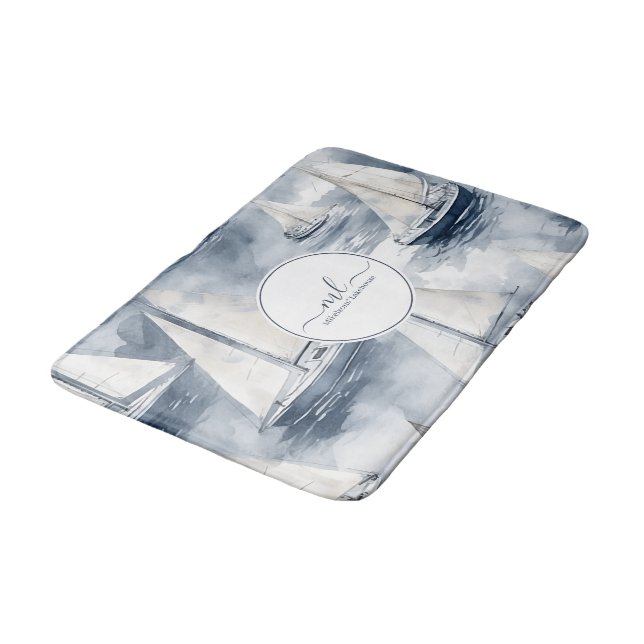 Monografie der Nautischen Marine Badematte (Schrägansicht)