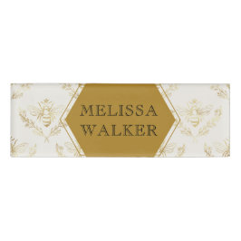 Monografie der Vintagen Goldkönigin Namenschild