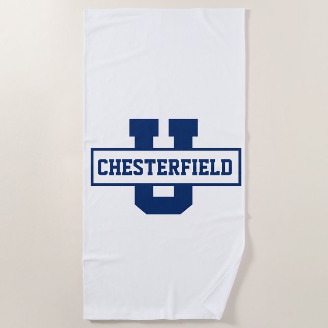 Monografie des personalisierten Sportteams Strandtuch (Vorderseite)