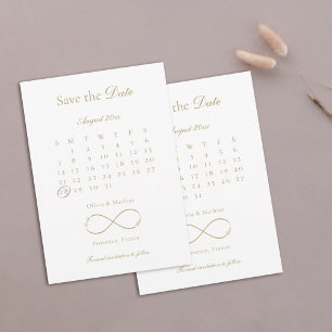 Monografische Hochzeit der Unendlichkeit der Liebe Save The Date