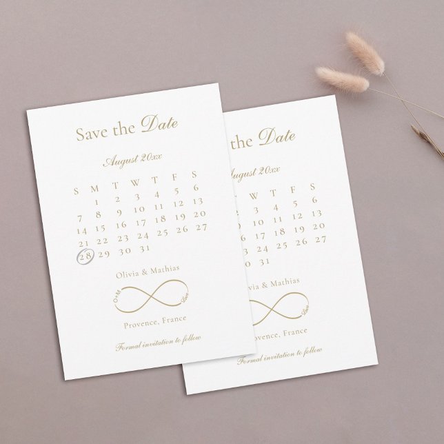 Monografische Hochzeit der Unendlichkeit der Liebe Save The Date (Von Creator hochgeladen)