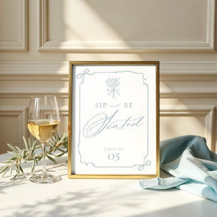 Monografische Hochzeit des Flachbodens mit Sip & B Poster