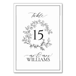 Monografische Hochzeit des Wappen Tischnummer