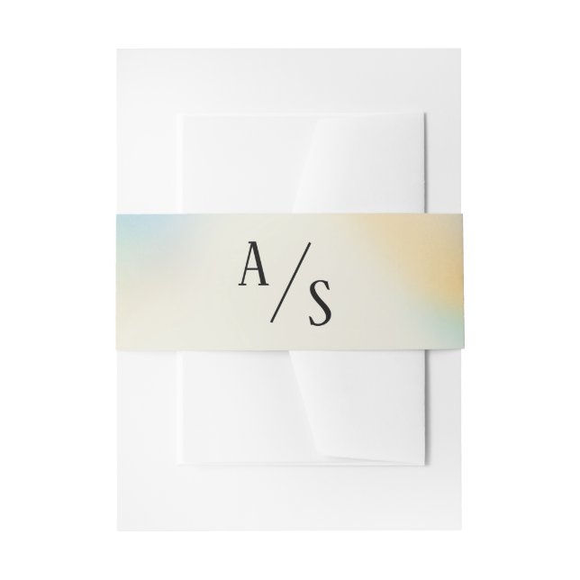 Monografische Hochzeit Einladungsbanderole (Vorderseite Beispiel)