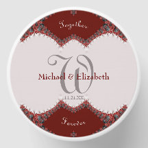 Monografische Hochzeit in Rot und Weiß