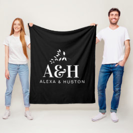 Monografische Hochzeit und Minimalistische Moderne Fleecedecke