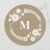 Monografische Hochzeit von Beach Wreath Sand Dolla