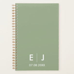 Monografische Hochzeit von Sage Green & White Planer